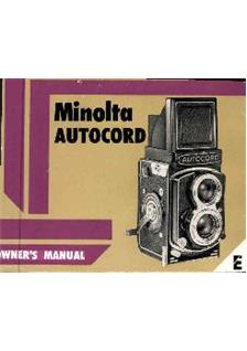 Minolta Autocord manual. Camera Instructions.